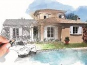 Villa provençale de 170 m2, piscine, garage, terrain, à 25 minutes de Nice.
